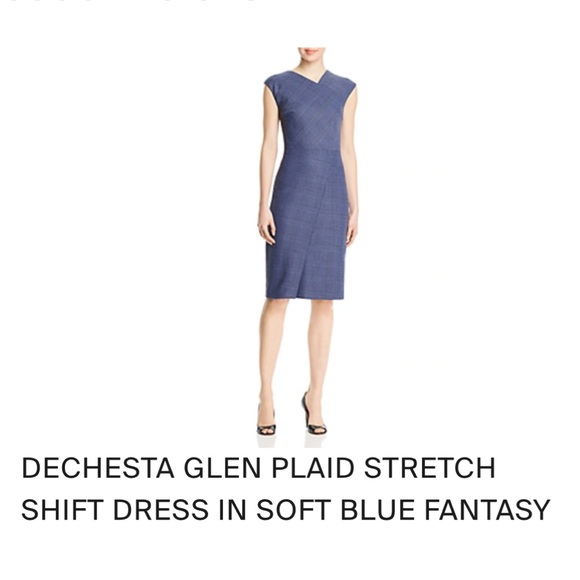 Boss Dechesta Plaid Seamed Sheath Dress - Brand New - Sz 6 - Picture 3 of 9